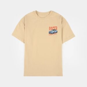 Bachaa Party-Boys Drop Soulder Lycra Jersey T-Shirt (Legendary Racer) - Beige