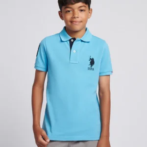 US Polo Assn Boys Heritage Blue Polo Shirt