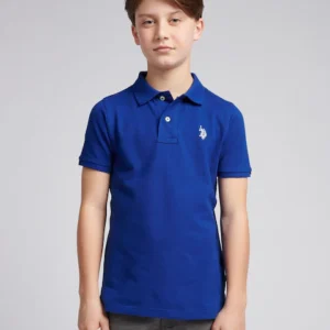 U.S. Polo Assn. Blue Dark Double Horsemen Polo Shirt